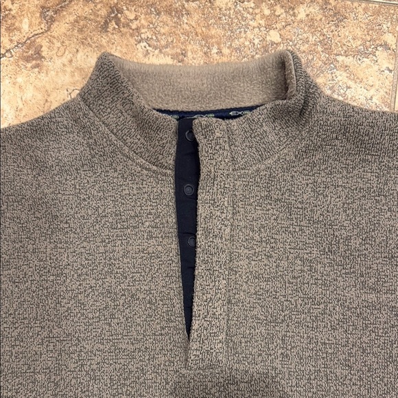 ExOfficio 1/4 Snap Sweater Sweatshirt Brown Long Sleeve Outdoor Gorpcore Men's - Picture 3 of 11